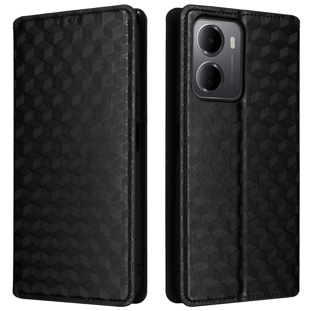 For Xiaomi Redmi 15a 5G  /  R70 5G  /  R70m 5G Case Wallet Rhombus Imprinted PU Leather Phone Cover