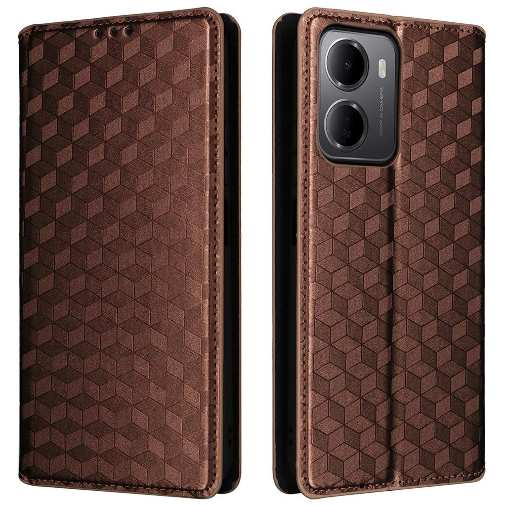 For Xiaomi Redmi 15a 5G  /  R70 5G  /  R70m 5G Case Wallet Rhombus Imprinted PU Leather Phone Cover