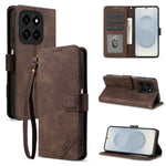 AZNS A2 Leather Case for Honor 400 Smart 5G  /  400 Smart 4G  /  X7d 4G  /  Play10T 5G  /  Play 80 Pro 5G RFID Blocking Wallet Stand Phone Cover with Wrist Strap