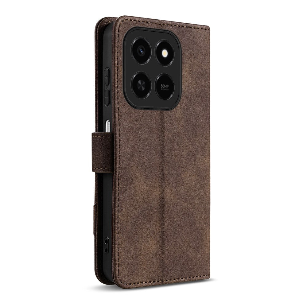 AZNS A2 Leather Case for Honor 400 Smart 5G  /  400 Smart 4G  /  X7d 4G  /  Play10T 5G  /  Play 80 Pro 5G RFID Blocking Wallet Stand Phone Cover with Wrist Strap