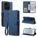 AZNS A2 Leather Case for Honor 400 Smart 5G  /  400 Smart 4G  /  X7d 4G  /  Play10T 5G  /  Play 80 Pro 5G RFID Blocking Wallet Stand Phone Cover with Wrist Strap