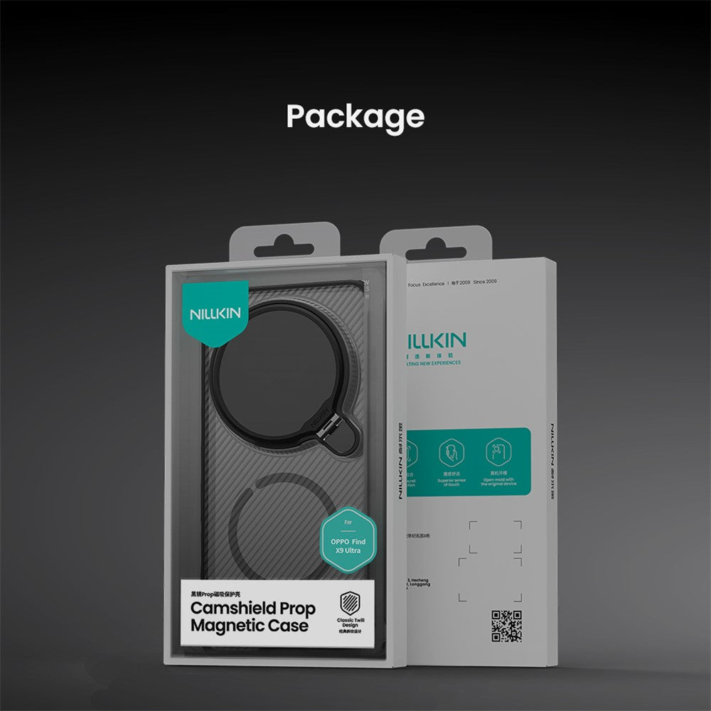 NILLKIN Camshield Prop Magnetic Series for Oppo Find X9 Ultra 5G Case Clear Lens Lid PC TPU Phone Back Cover
