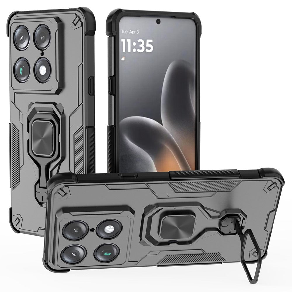 For Motorola Signature 5G Case Rotatable Ring Kickstand PC + TPU Shockproof Phone Cover