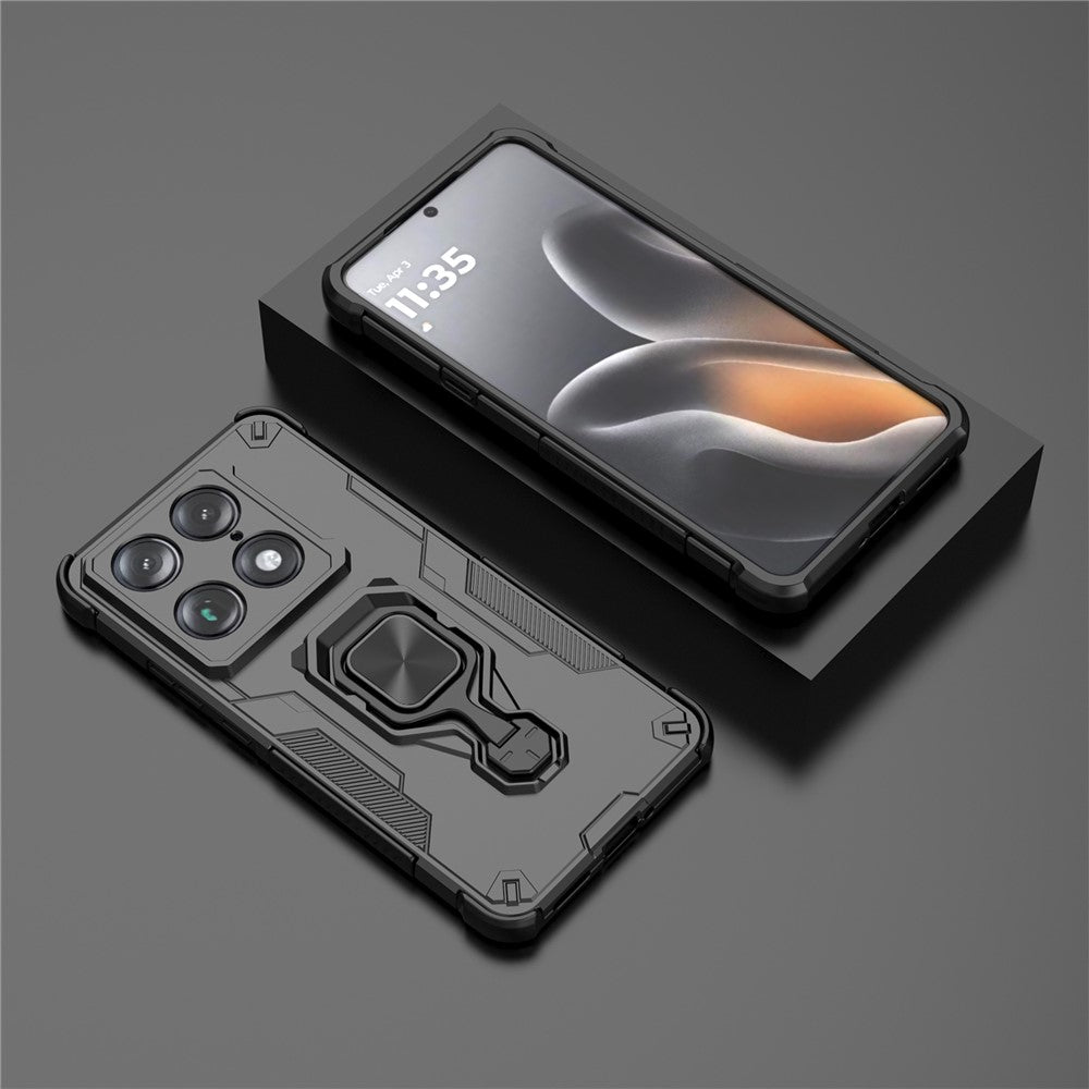 For Motorola Signature 5G Case Rotatable Ring Kickstand PC + TPU Shockproof Phone Cover