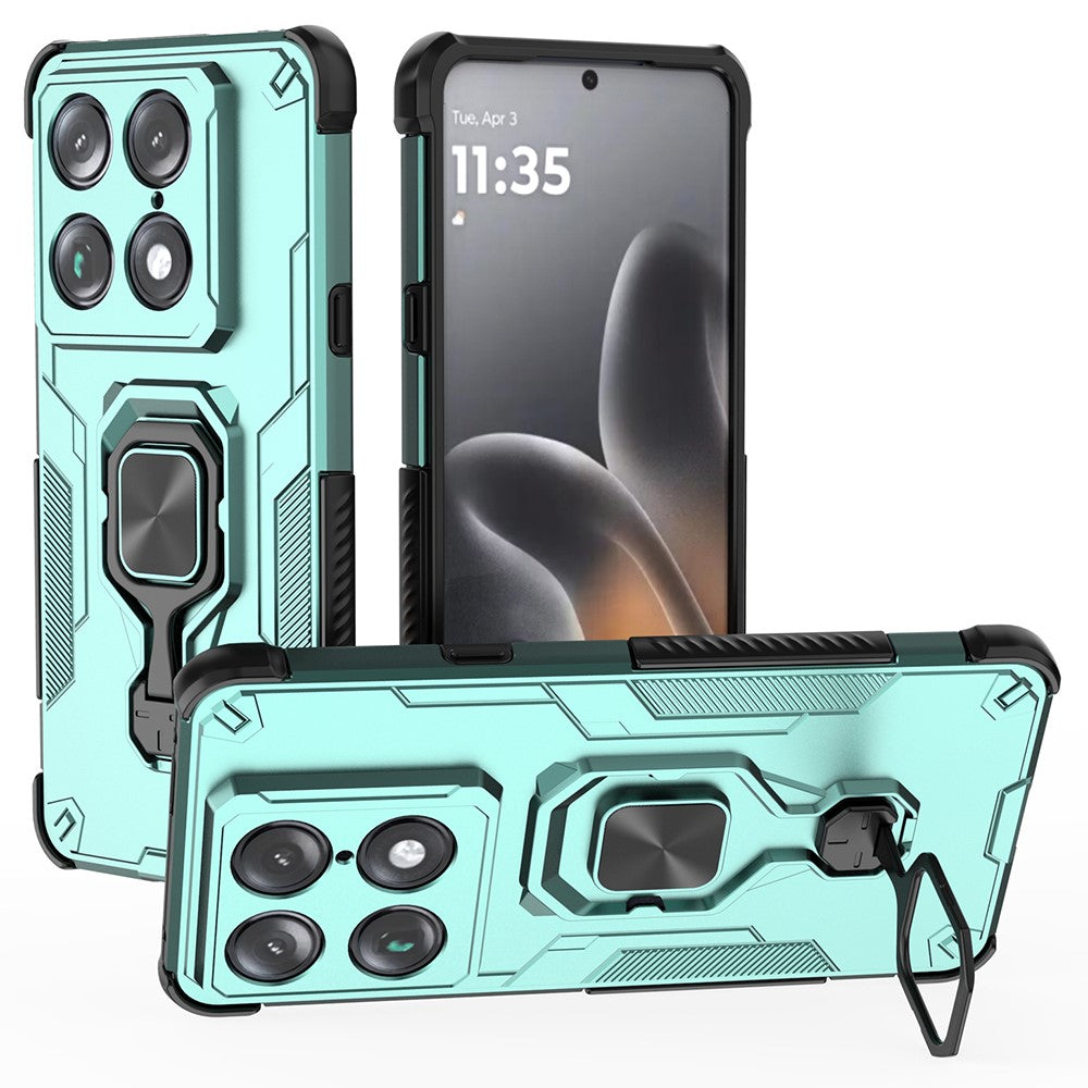 For Motorola Signature 5G Case Rotatable Ring Kickstand PC + TPU Shockproof Phone Cover