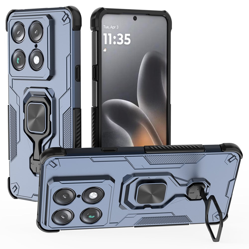 For Motorola Signature 5G Case Rotatable Ring Kickstand PC + TPU Shockproof Phone Cover