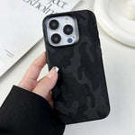 For iPhone 12 Pro Max Magnetic Case Luxury Camouflage PC PU Leather Shockproof Cover Compatible with Magsafe
