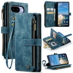 CaseMe for Google Pixel 10a CASEME C30 Phone Cases with Strap Zipper Multiple Card Holder PU Leather Cover
