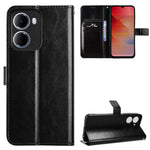 Xiaomi Redmi R70 5G / Xiaomi Redmi R70m 5G / Xiaomi Redmi 15a 5G PU-läderskal med rem, plånboksfodral med Crazy Horse-textur