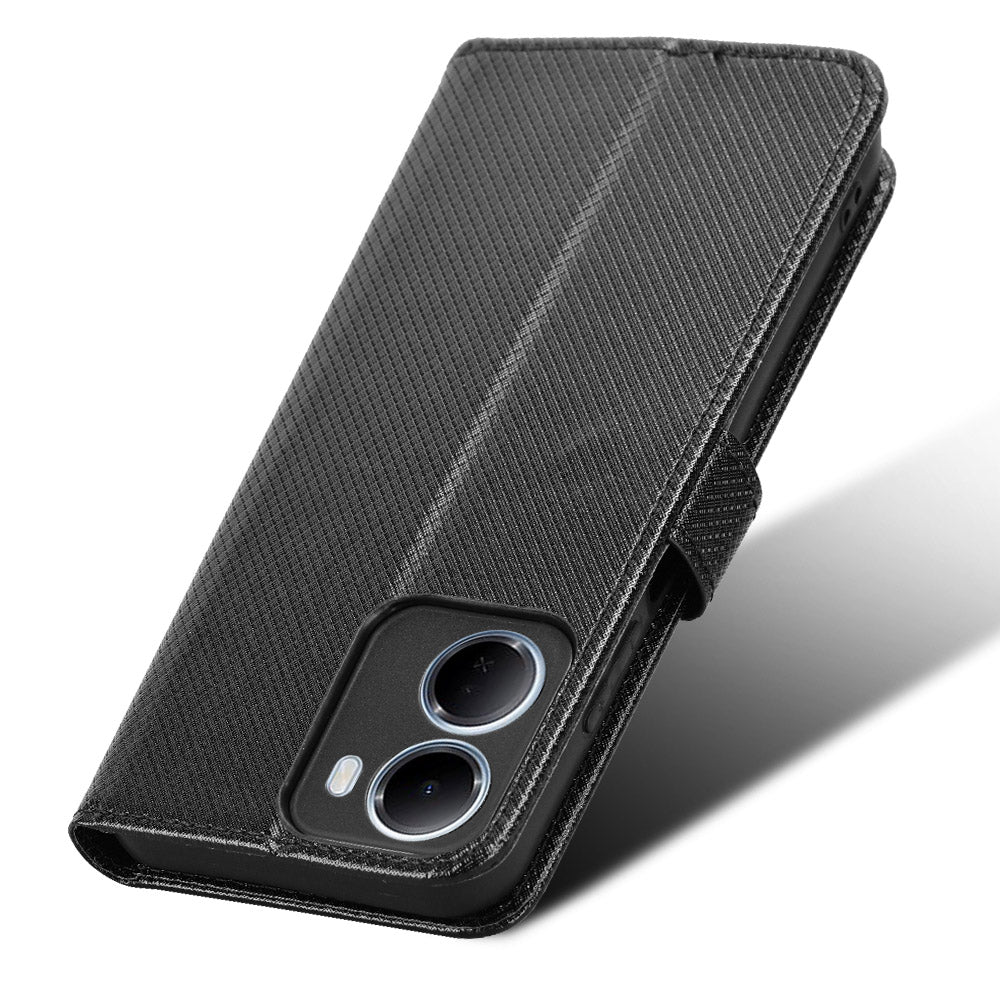 Xiaomi Redmi R70 5G / Xiaomi Redmi R70m 5G / Xiaomi Redmi 15a 5G Läderplånboksfodral med rem Diamantstruktur mobilskal