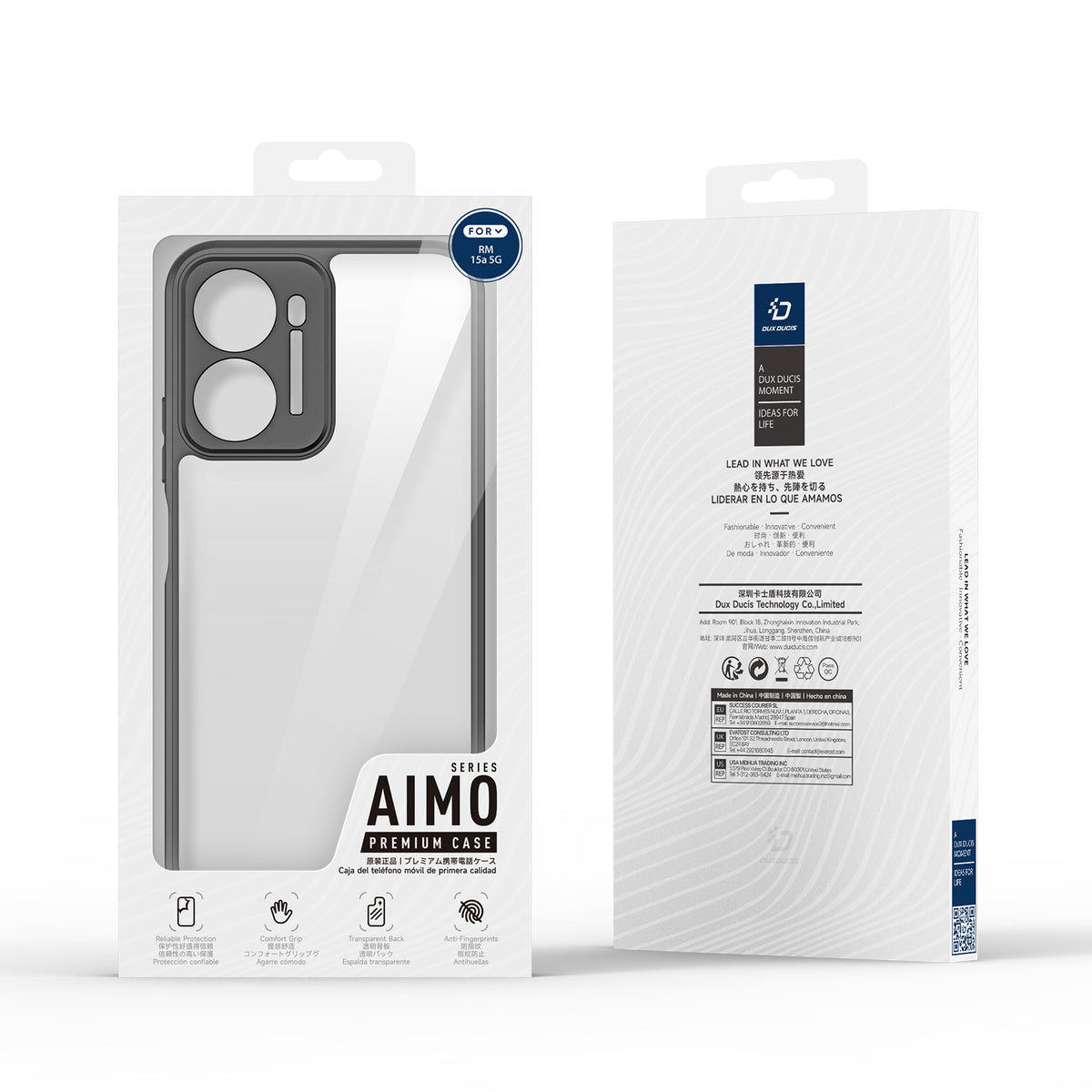 Dux Ducis for Xiaomi Redmi 15a 5G DUX DUCIS Aimo Series PC + TPU Clear Back Phone Cover (REACH Certification)