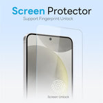 NORTHJO For Samsung Galaxy S24 Magnetic Case Translucent Matte Shockproof Phone Cover Set with Front Screen Protector + Lens Film