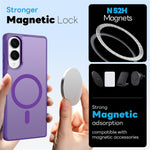 NORTHJO 5 in 1 Set for Samsung Galaxy S25 Edge Magnetic Case Translucent Matte Shockproof Phone Cover with 2Pcs Front Screen Protector + 2Pcs Lens Film