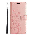 For Xiaomi Redmi 15a 5G Leather Wallet Case Butterfly Flower Imprinted Phone Cover with Strap