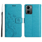 For Xiaomi Redmi 15a 5G Leather Wallet Case Butterfly Flower Imprinted Phone Cover with Strap