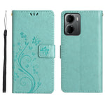 For Xiaomi Redmi 15a 5G Leather Wallet Case Butterfly Flower Imprinted Phone Cover with Strap