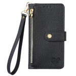 For Oppo Reno15 F 5G Case RFID Blocking Zipper Pocket Leather Wallet Phone Cover with Strap