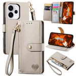 For Oppo Reno15 F 5G Case RFID Blocking Zipper Pocket Leather Wallet Phone Cover with Strap