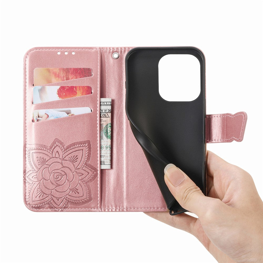 For Oppo Reno15 F 5G Case with Strap Butterfly Pattern PU Leather Wallet Phone Cover