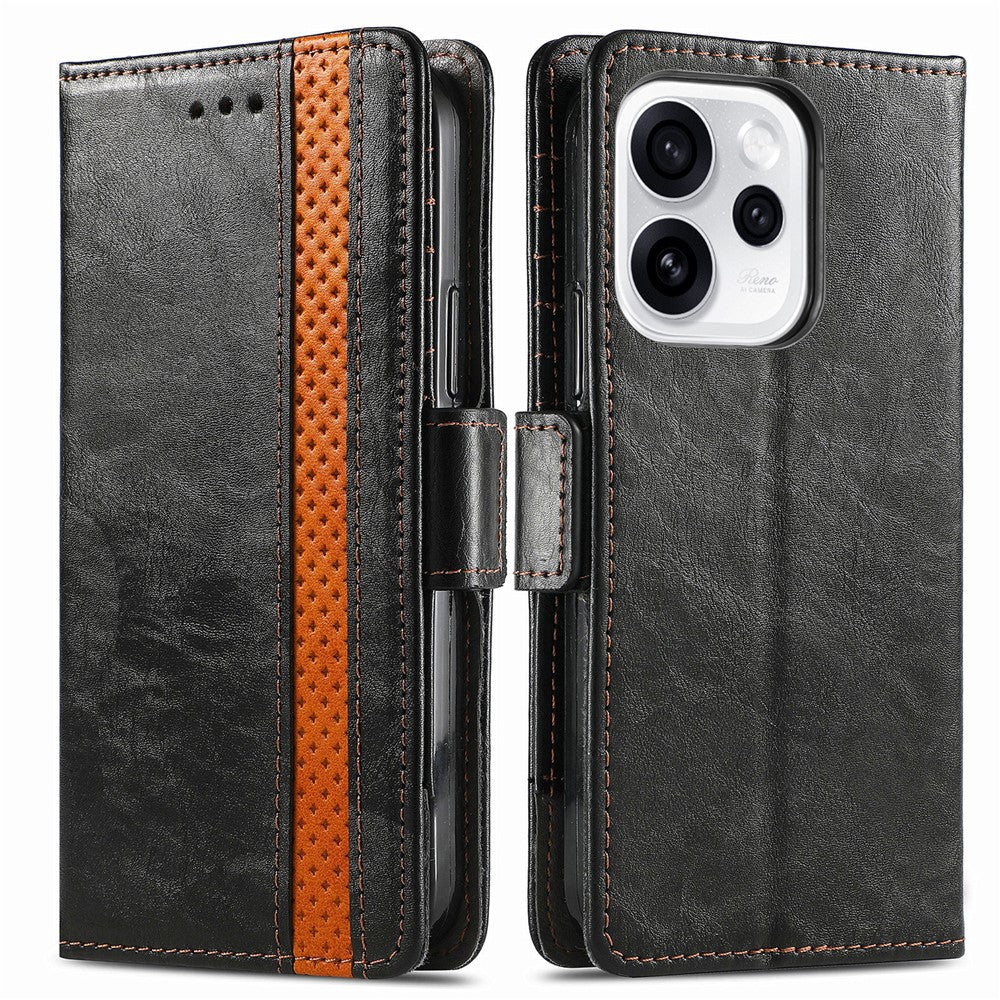 CASENEO For Oppo Reno15 F 5G Phone Cases PU Leather Cover Stand with RFID Blocking Wallet