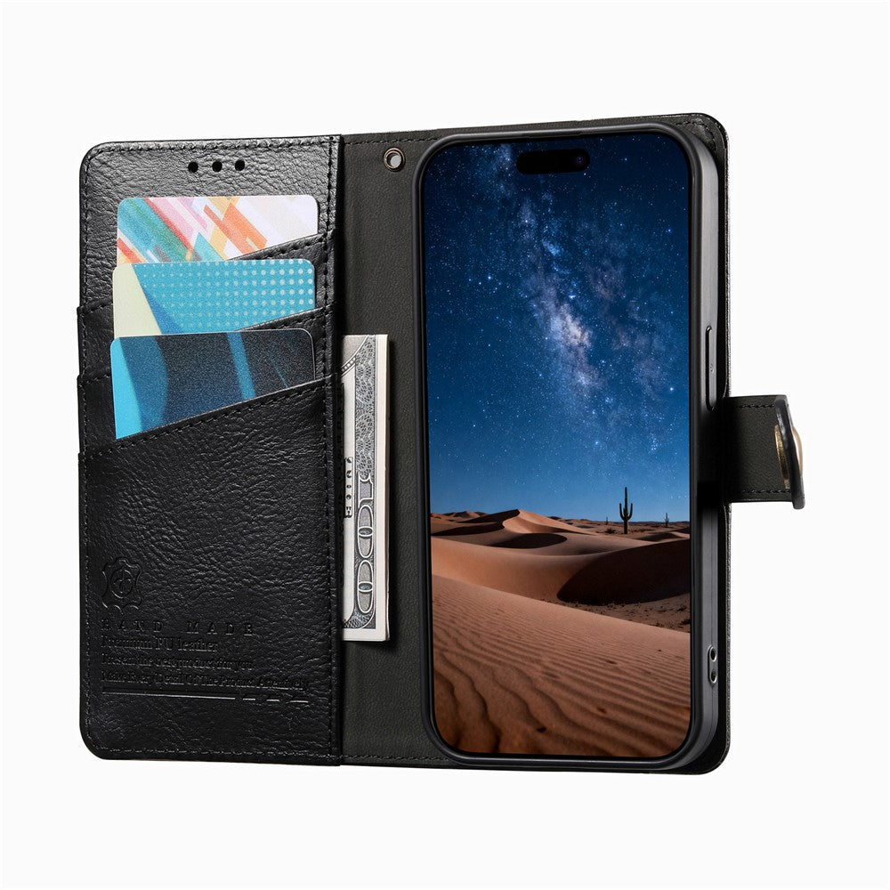 For Oppo Reno15 F 5G Case Color Splicing TPU PU Leather Flip Shockproof Phone Cover with Wrist Strap