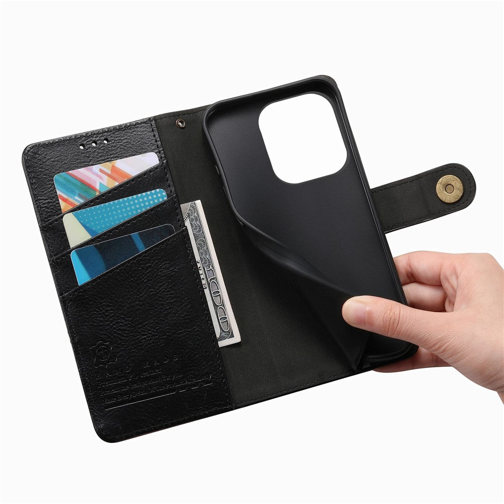 For Oppo Reno15 F 5G Case Color Splicing TPU PU Leather Flip Shockproof Phone Cover with Wrist Strap
