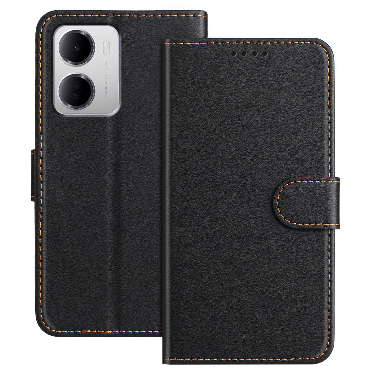For Xiaomi Redmi 15a 5G Leather Case Wallet Stand Solid Color Anti Drop Phone Cover