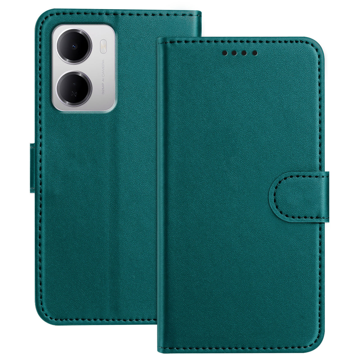 For Xiaomi Redmi 15a 5G Leather Case Wallet Stand Solid Color Anti Drop Phone Cover