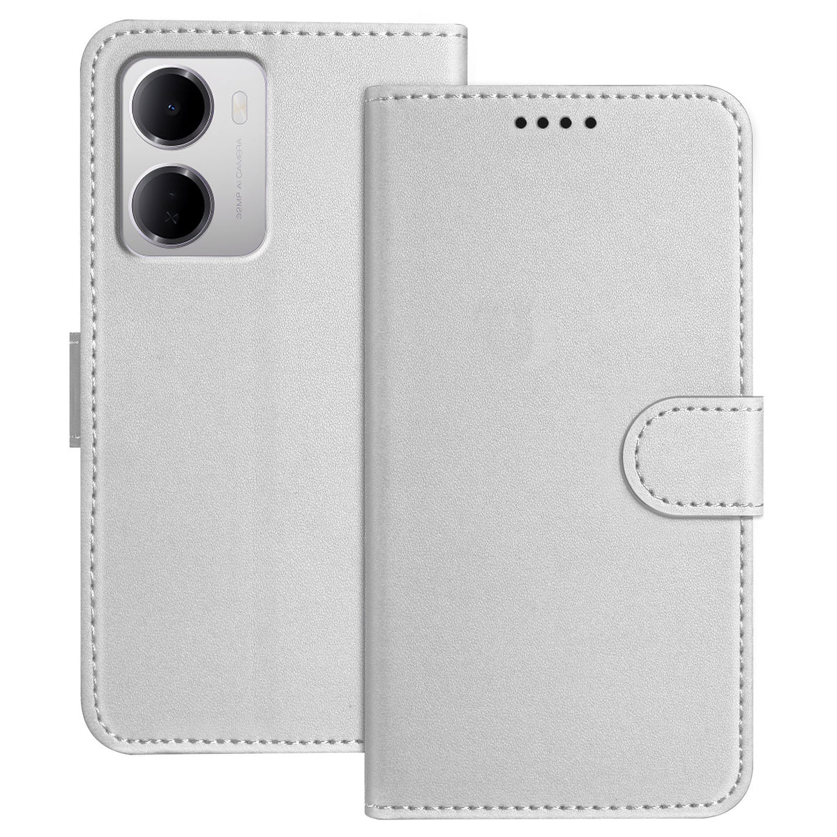 For Xiaomi Redmi 15a 5G Leather Case Wallet Stand Solid Color Anti Drop Phone Cover
