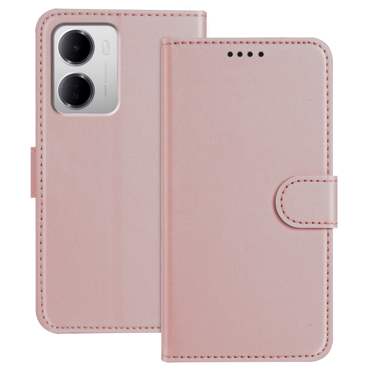 For Xiaomi Redmi 15a 5G Leather Case Wallet Stand Solid Color Anti Drop Phone Cover