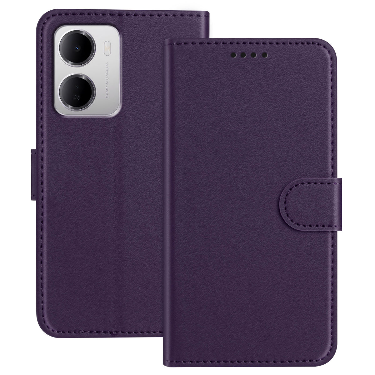 For Xiaomi Redmi 15a 5G Leather Case Wallet Stand Solid Color Anti Drop Phone Cover