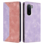 For Xiaomi Redmi A7 Pro 4G (171.56mm) / Poco C85x 5G Leather Case Skin Touch Color Splicing RFID Blocking Wallet Stand Phone Cover