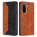 For Xiaomi Redmi A7 Pro 4G (171.56mm) / Poco C85x 5G Leather Case Skin Touch Color Splicing RFID Blocking Wallet Stand Phone Cover