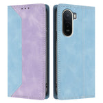 For Xiaomi Redmi A7 Pro 4G (171.56mm) / Poco C85x 5G Leather Case Skin Touch Color Splicing RFID Blocking Wallet Stand Phone Cover