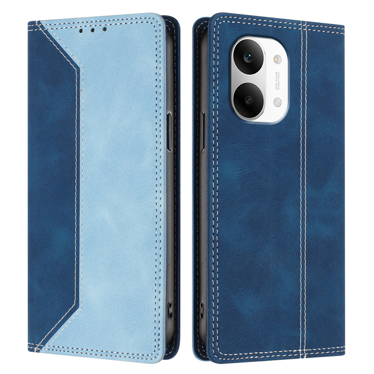 For Xiaomi Redmi Turbo 5 Max 5G / Xiaomi Poco X8 Pro Max 5G Leather Case Skin Touch Color Splicing RFID Blocking Wallet Stand Phone Cover