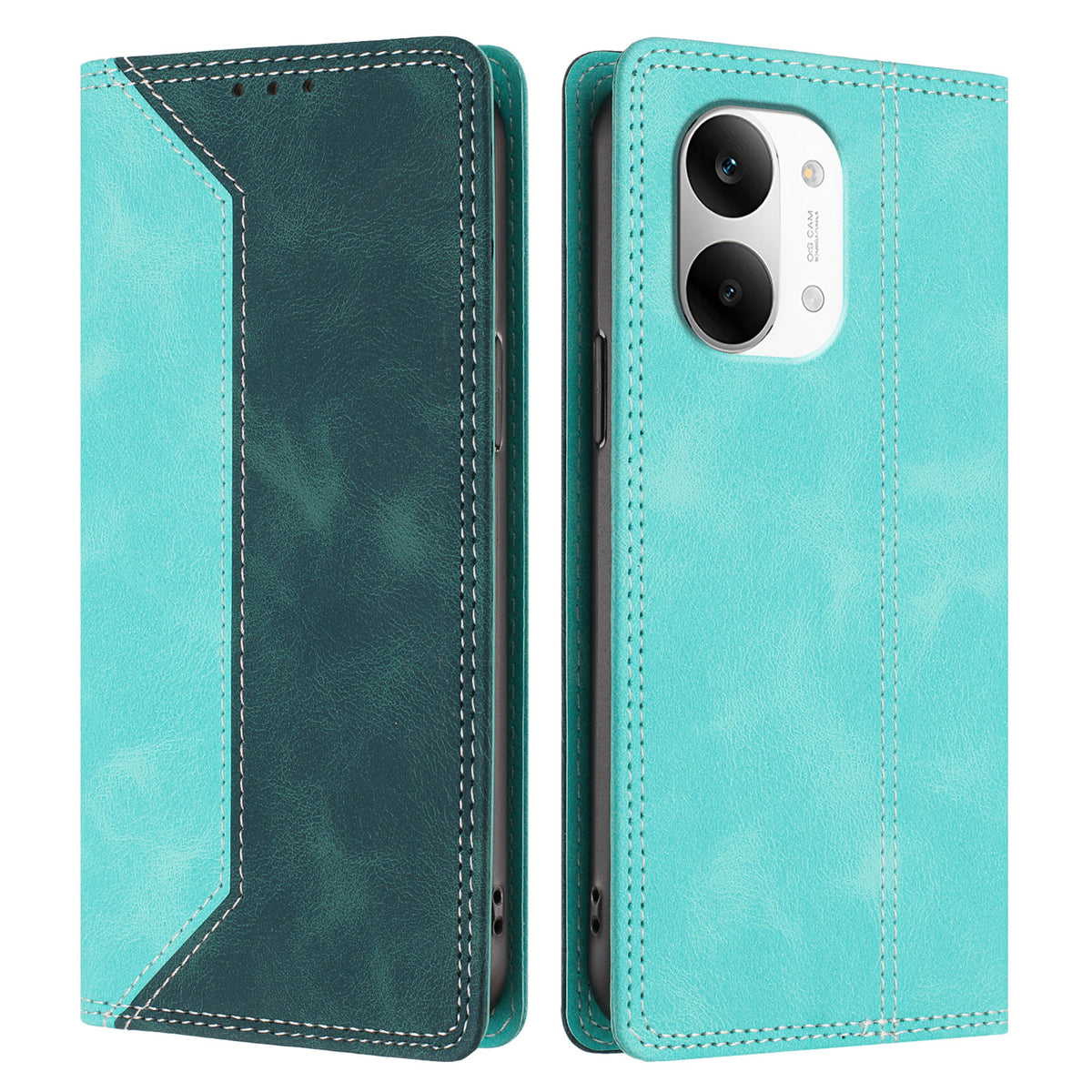 For Xiaomi Redmi Turbo 5 Max 5G / Xiaomi Poco X8 Pro Max 5G Leather Case Skin Touch Color Splicing RFID Blocking Wallet Stand Phone Cover