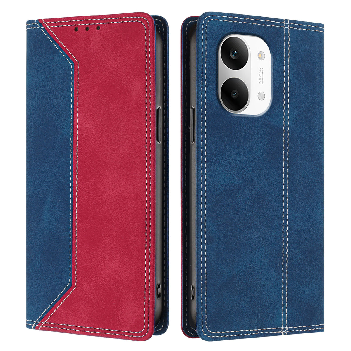 For Xiaomi Redmi Turbo 5 Max 5G / Xiaomi Poco X8 Pro Max 5G Leather Case Skin Touch Color Splicing RFID Blocking Wallet Stand Phone Cover