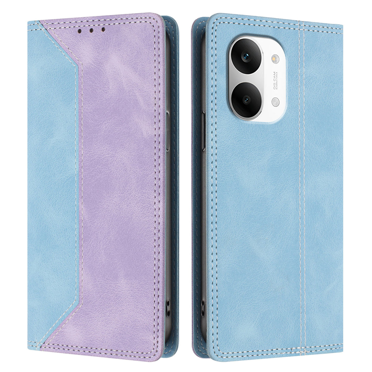 For Xiaomi Redmi Turbo 5 Max 5G / Xiaomi Poco X8 Pro Max 5G Leather Case Skin Touch Color Splicing RFID Blocking Wallet Stand Phone Cover