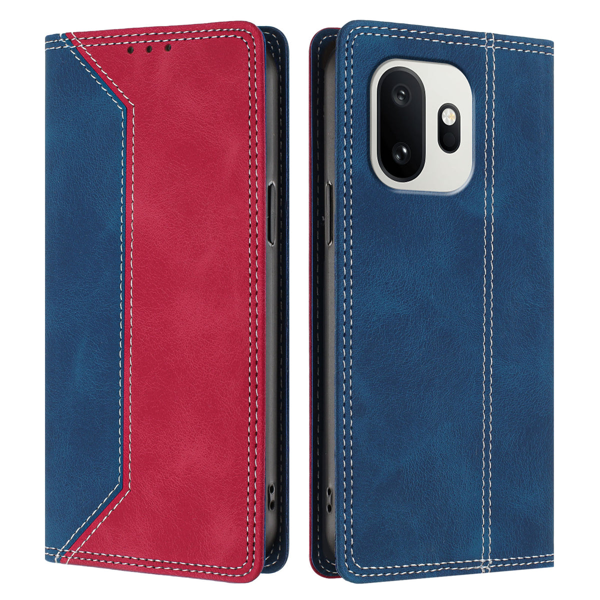 OnePlus 15T 5G Läderfodral Skin Touch Färgskarvning RFID-blockerande Plånboksfodral