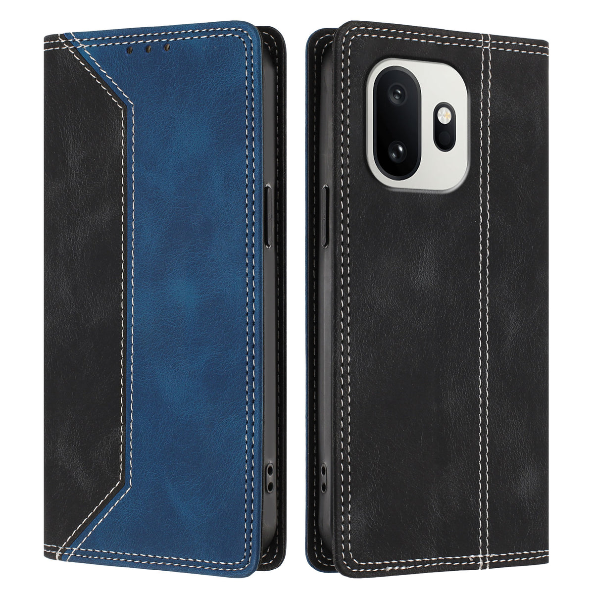 OnePlus 15T 5G Läderfodral Skin Touch Färgskarvning RFID-blockerande Plånboksfodral