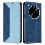 For Oppo Find X9 Ultra 5G Leather Case Skin Touch Color Splicing RFID Blocking Wallet Stand Phone Cover