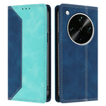 For Oppo Find X9 Ultra 5G Leather Case Skin Touch Color Splicing RFID Blocking Wallet Stand Phone Cover