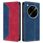 For Oppo Find X9 Ultra 5G Leather Case Skin Touch Color Splicing RFID Blocking Wallet Stand Phone Cover