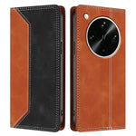 For Oppo Find X9 Ultra 5G Leather Case Skin Touch Color Splicing RFID Blocking Wallet Stand Phone Cover