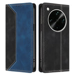 For Oppo Find X9 Ultra 5G Leather Case Skin Touch Color Splicing RFID Blocking Wallet Stand Phone Cover
