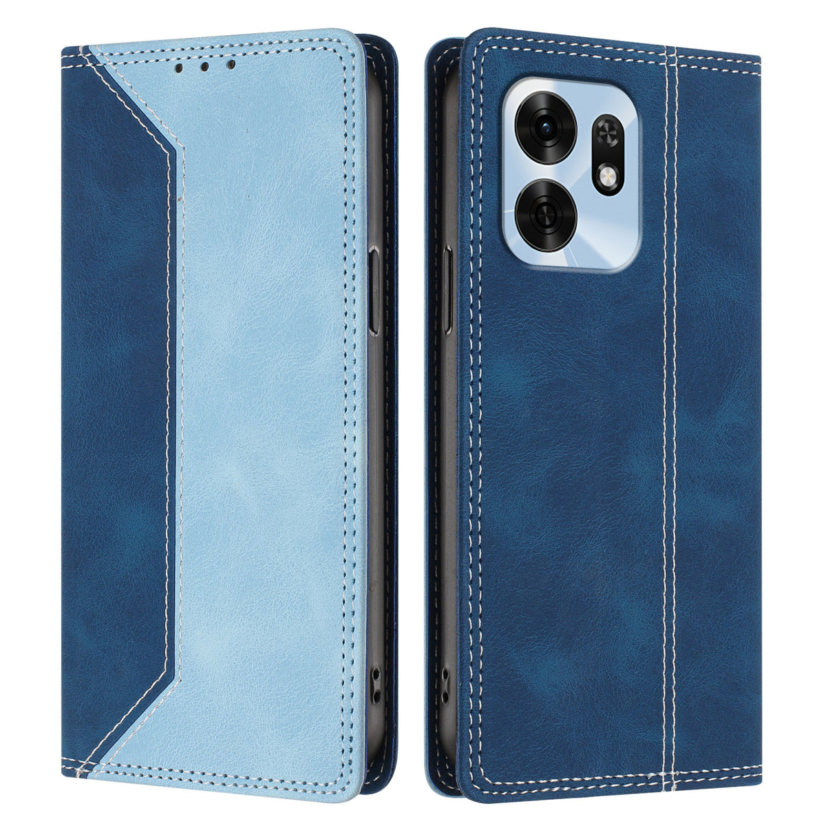 For Honor Play 60A 5G / Honor X6d 5G Leather Case Skin Touch Color Splicing RFID Blocking Wallet Stand Phone Cover