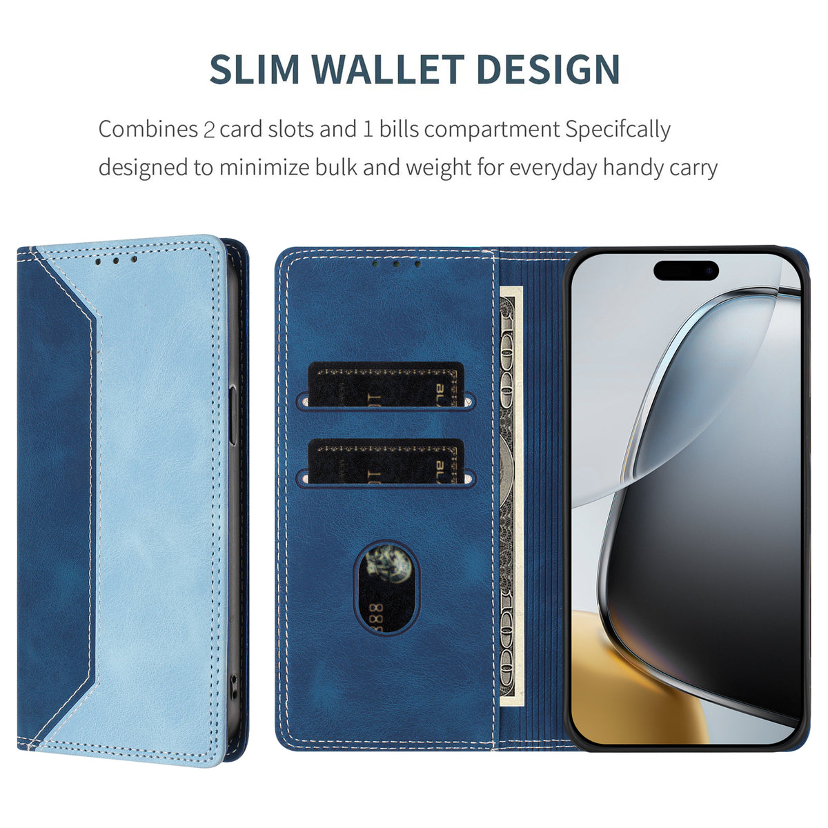 For Honor X8d 4G Læder Cover Skin Touch Farve Splicing RFID Blokerende Pung Stativ Telefoncover