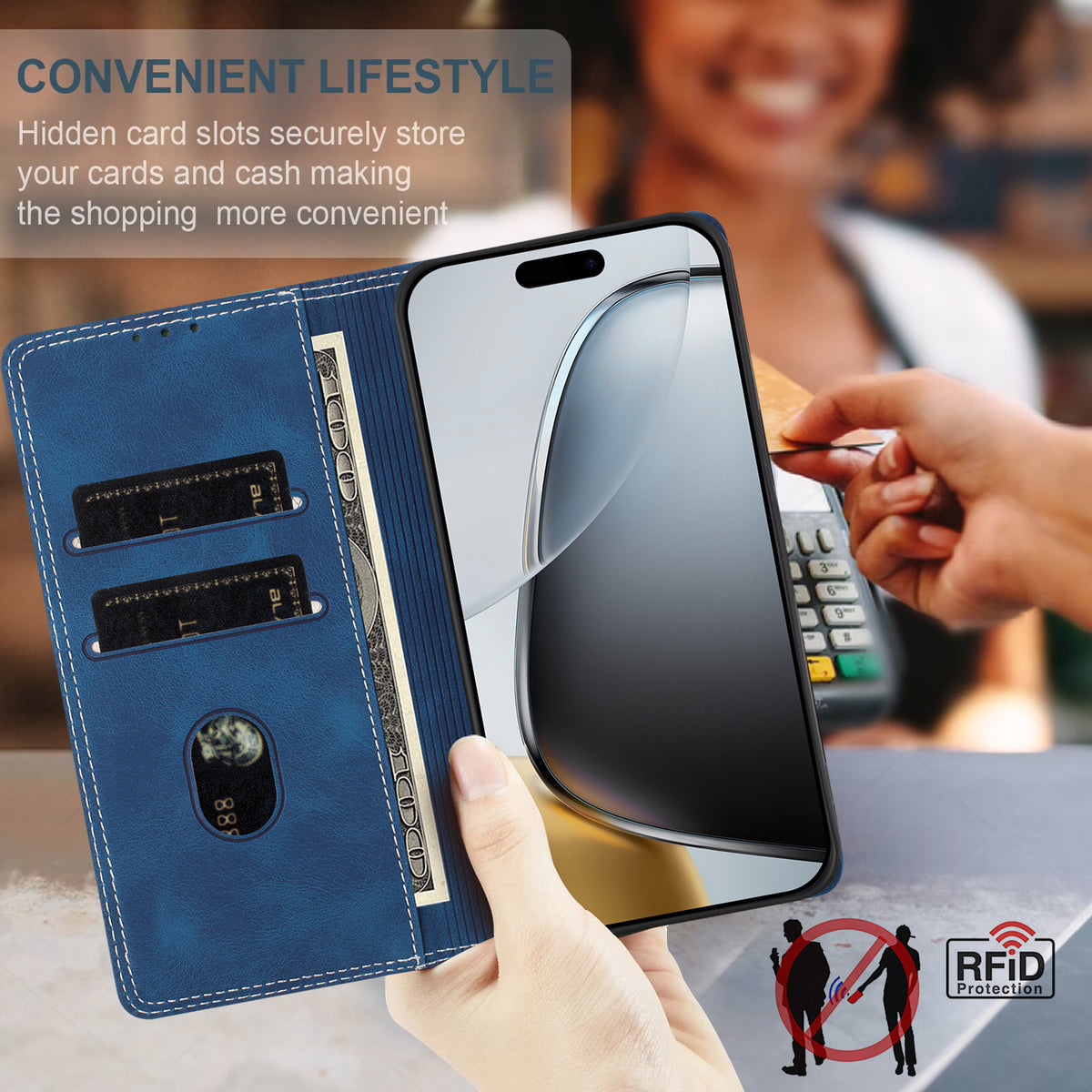 For Honor X8d 4G Læder Cover Skin Touch Farve Splicing RFID Blokerende Pung Stativ Telefoncover