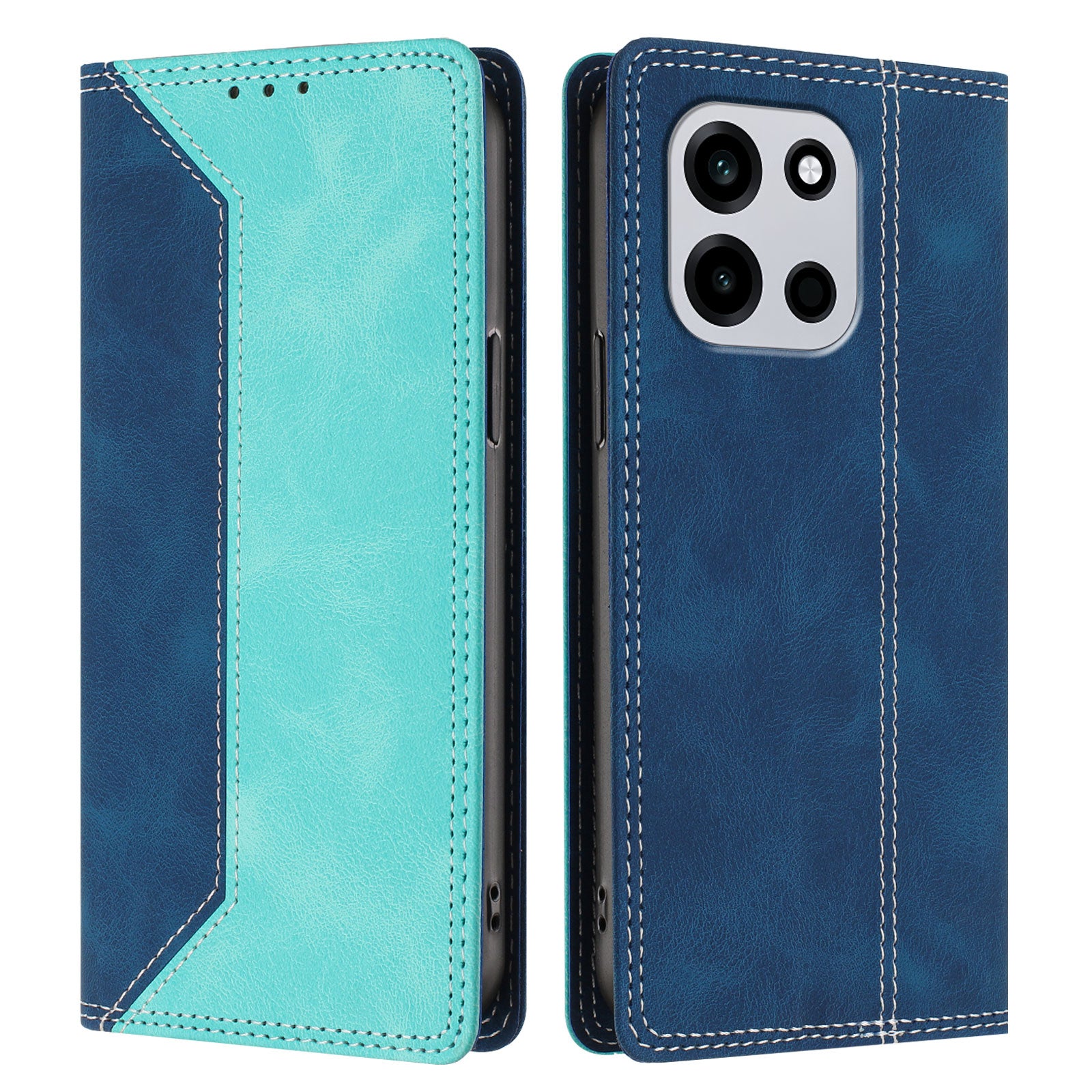 For OnePlus Nord CE6 5G / Nord 6 5G / Turbo 6V 5G / Turbo 6 5G Leather Case Skin Touch Color Splicing RFID Blocking Wallet Stand Phone Cover