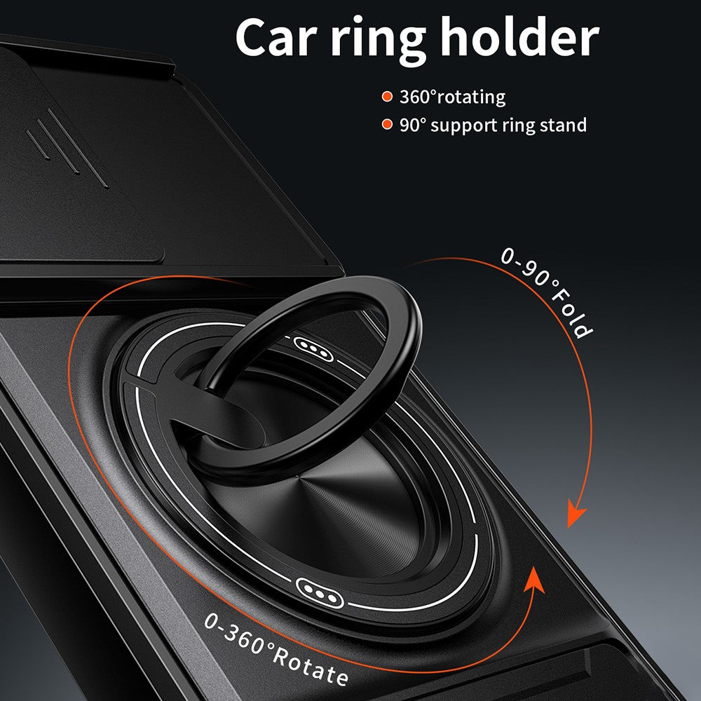 OnePlus Nord CE6 5G / Nord 6 5G / Turbo 6V 5G / Turbo 6 5G Magnetiskt skal Ringhållare Vikbart Stativ TPU PC mobilskal med Kameralinsreglage